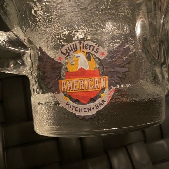 Large Glass Pirate Skull Mug Guy Fieri's American Kitchen Bar Cancun EUC 6.25" - Picture 5 of 9